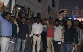 पीओसीटी और अमा डाइग्नोस्टिक एजेंसी के कर्मचारियों ने वेतन को लेकर खोला मोर्चा